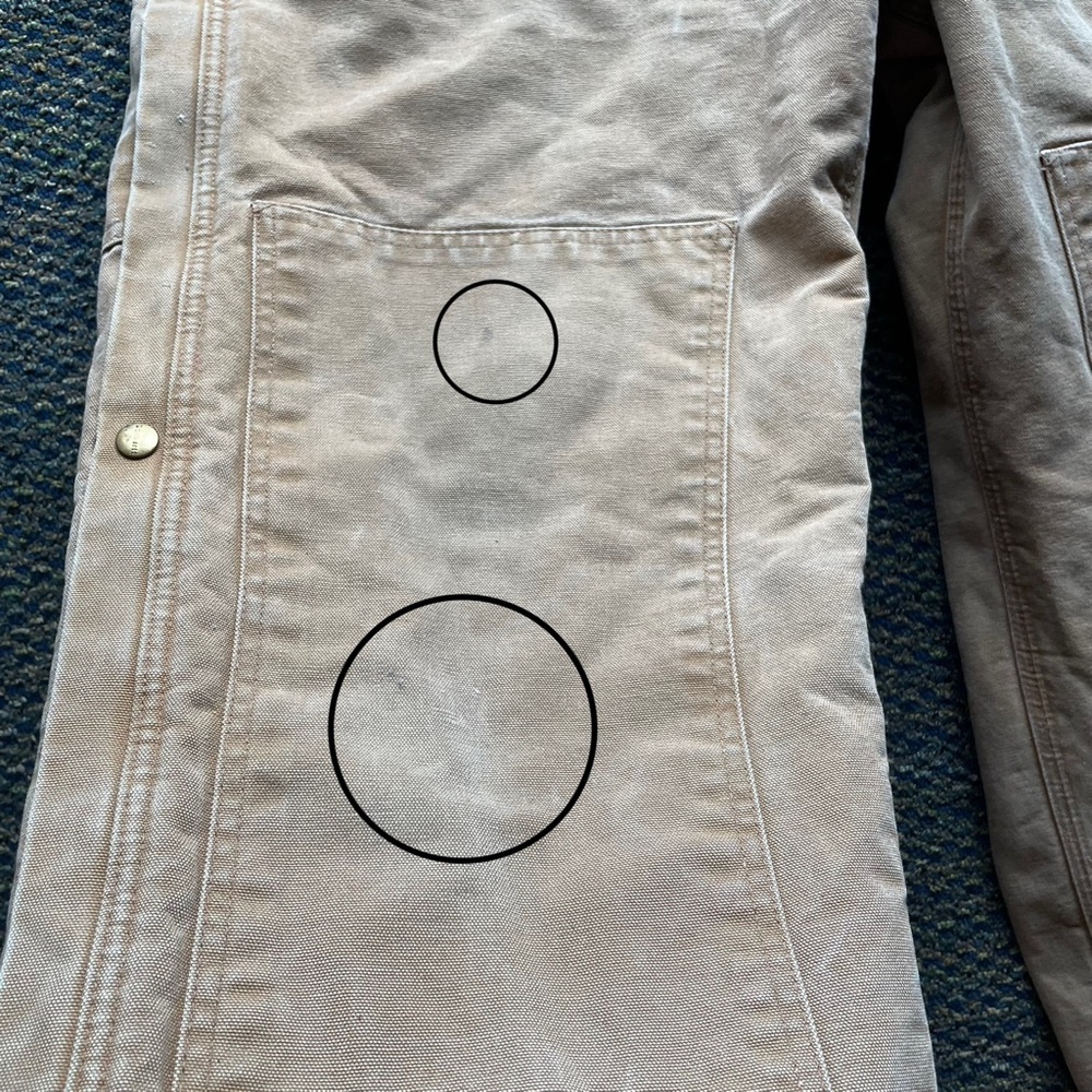 Carhartt Vintage Double Knee Insulated Cargo Work Overalls Distressed USA 38x34 - Picture 7 of 16